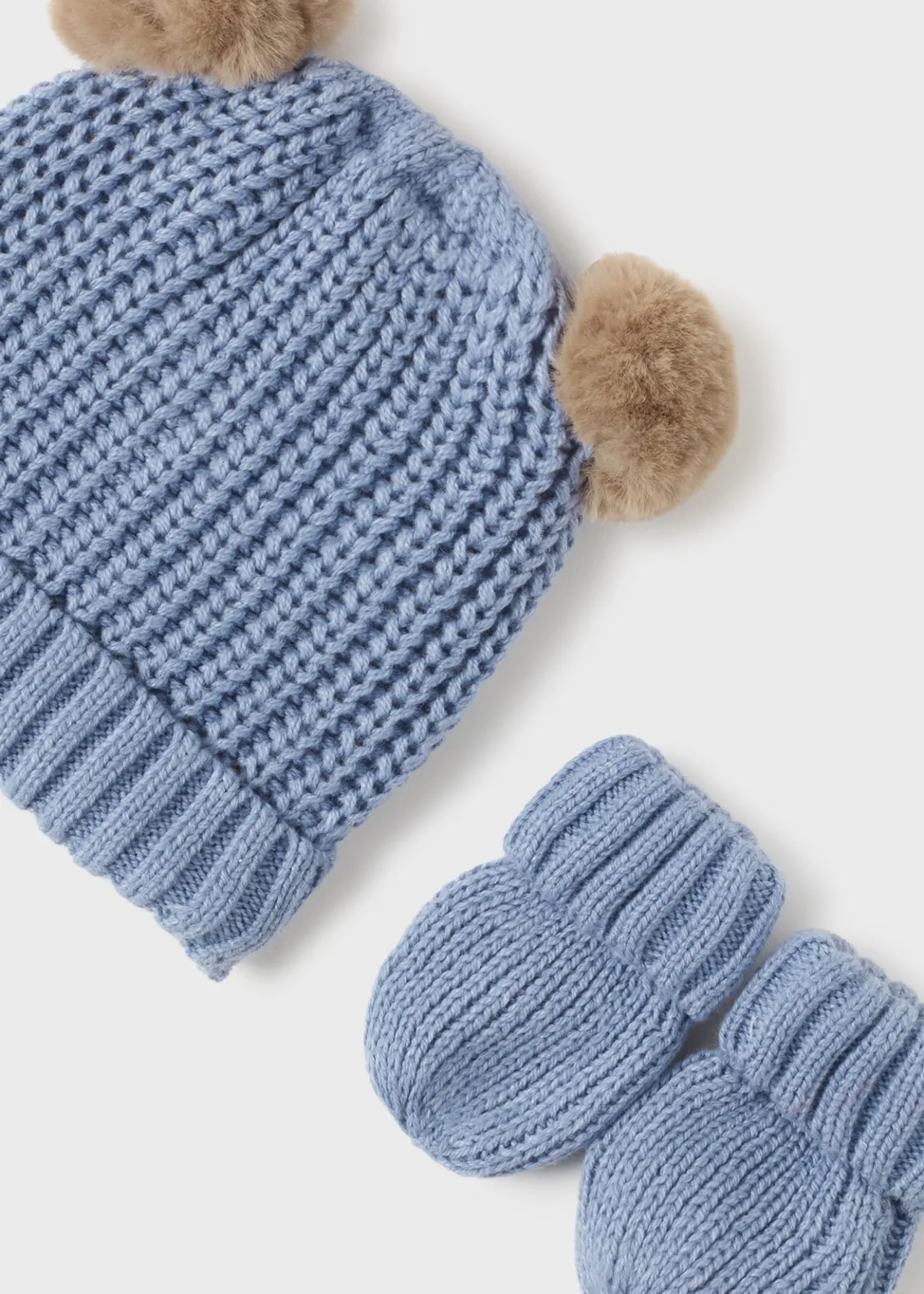 BOY Mayoral Newborn Knit Hat and Mittens Set