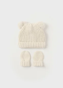 BOY Mayoral Newborn Knit Hat and Mittens Set