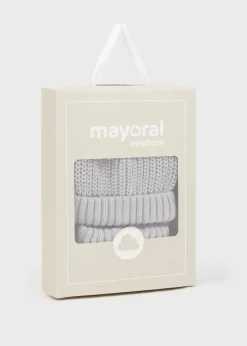 BOY Mayoral Newborn Knit Hat and Mittens Set