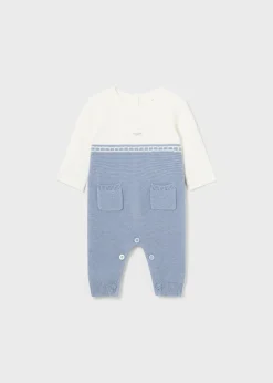 BOY Mayoral Newborn Knit One-Piece