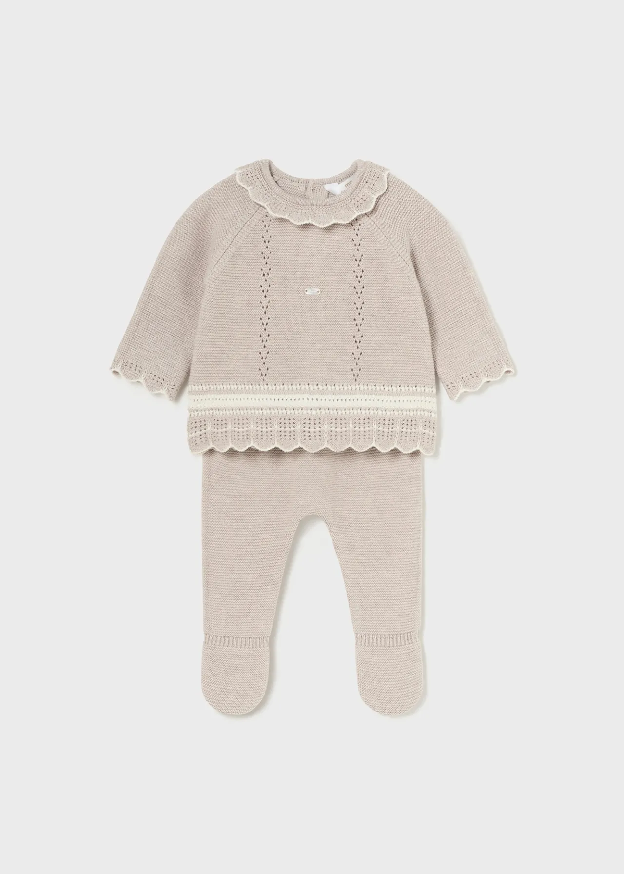 Mayoral Newborn Knit Sweater and Footed Pant Set