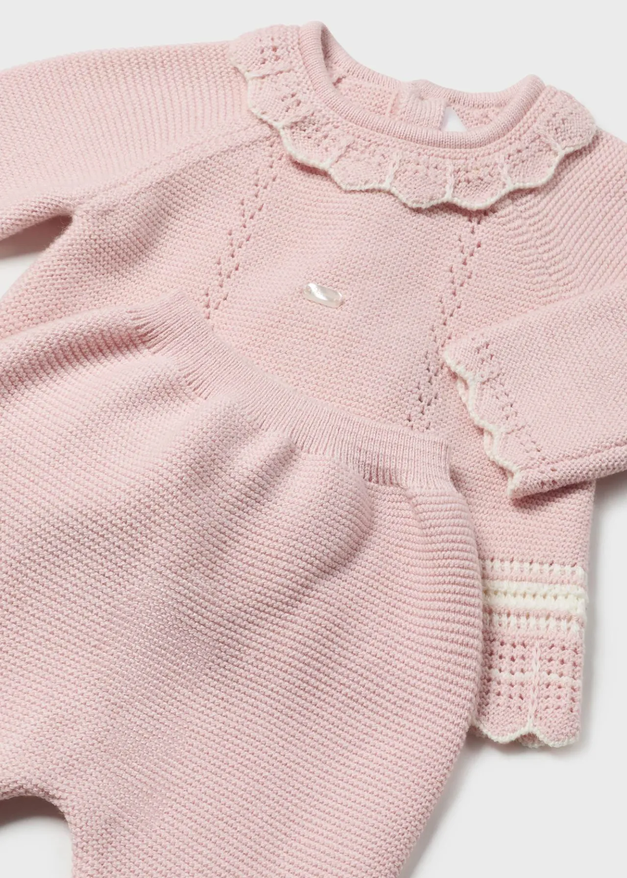 Mayoral Newborn Knit Sweater and Footed Pant Set