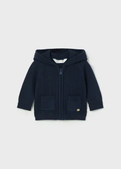 BOY Mayoral Newborn Knit Zip Jacket