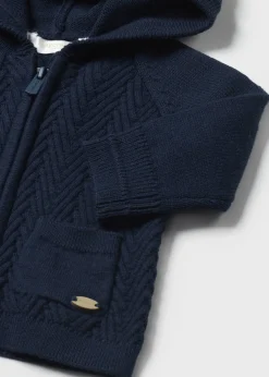 BOY Mayoral Newborn Knit Zip Jacket