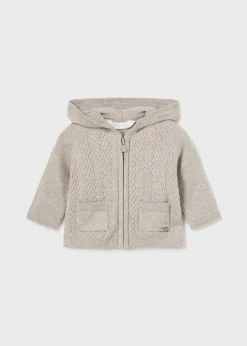 BOY Mayoral Newborn Knit Zip Jacket