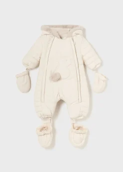 BOY Mayoral Newborn Microfiber Snowsuit