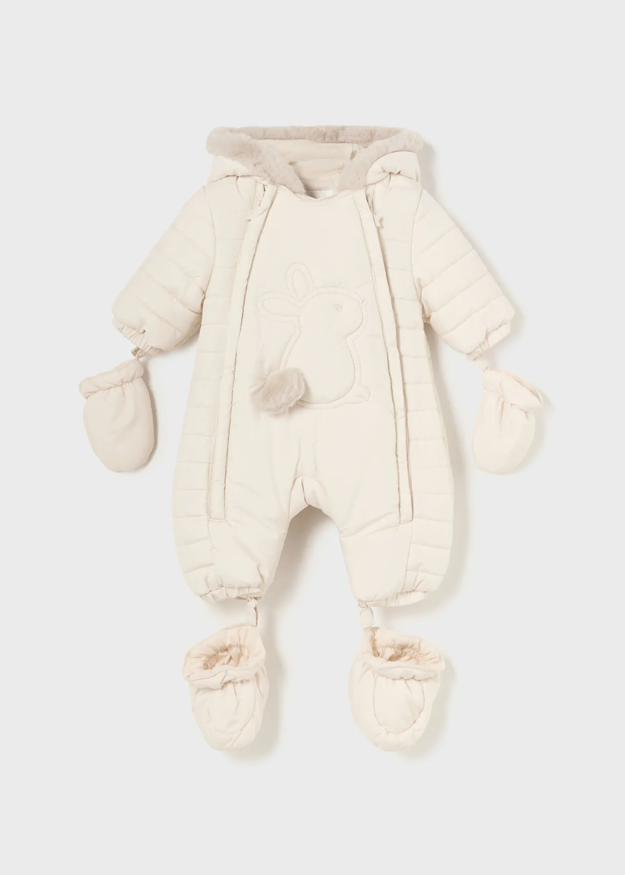 BOY Mayoral Newborn Microfiber Snowsuit