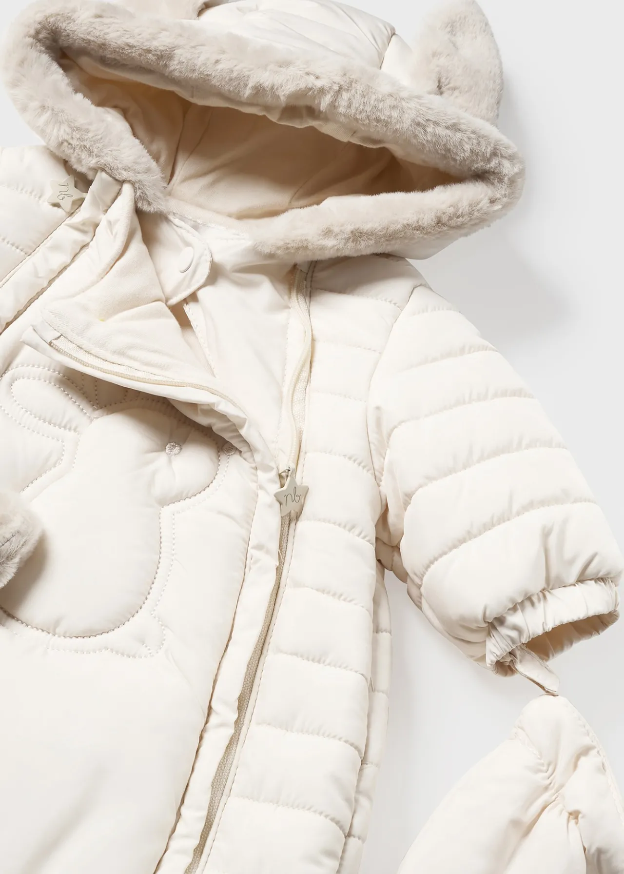 BOY Mayoral Newborn Microfiber Snowsuit