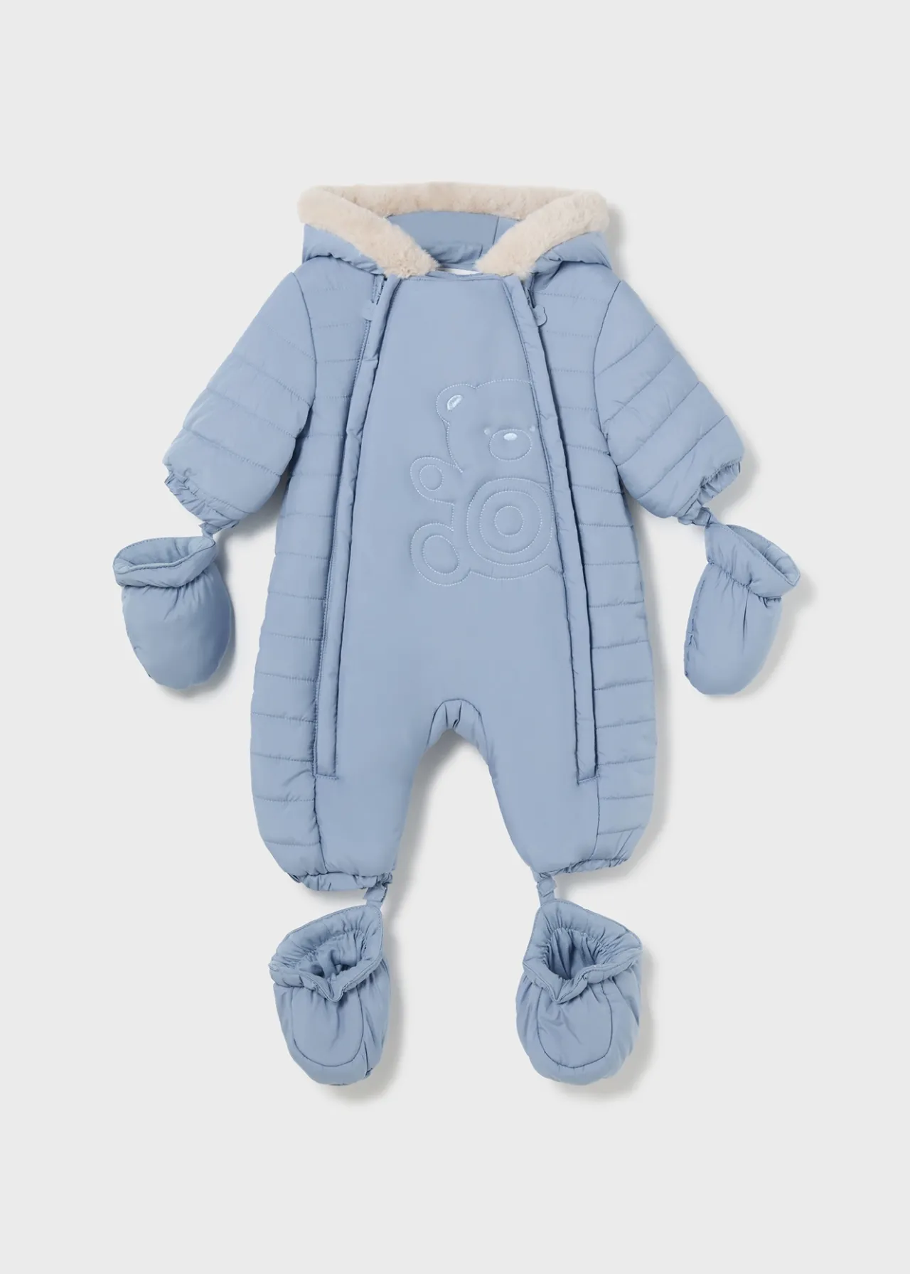 BOY Mayoral Newborn Microfiber Snowsuit