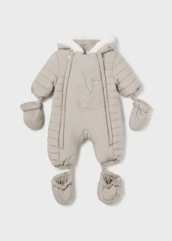 BOY Mayoral Newborn Microfiber Snowsuit