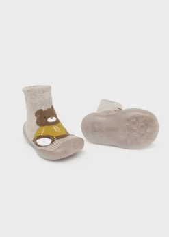 BOY Mayoral Newborn Non-Slip Bear Socks