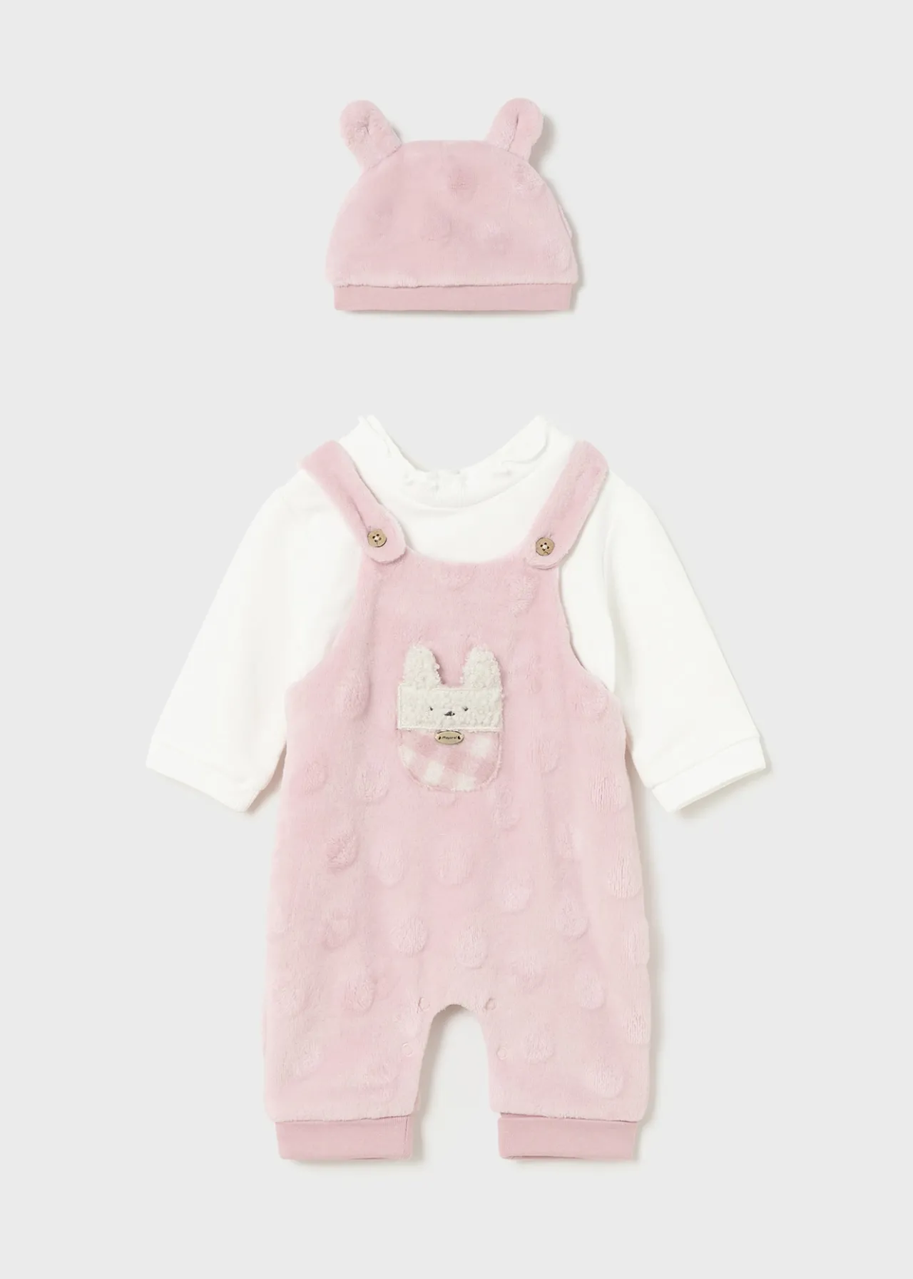 Mayoral Newborn One-Piece and Hat with Ears