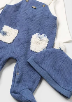 BOY Mayoral Newborn One-Piece and Hat with Ears