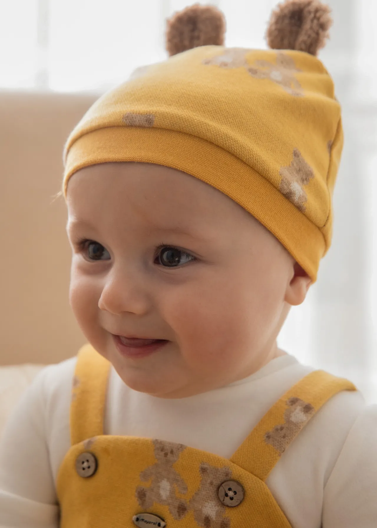 BOY Mayoral Newborn One-Piece and Hat with Ears