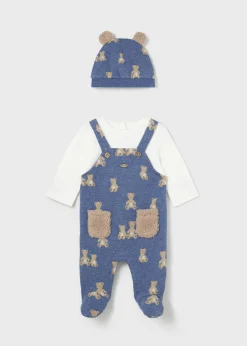 BOY Mayoral Newborn One-Piece and Hat with Ears