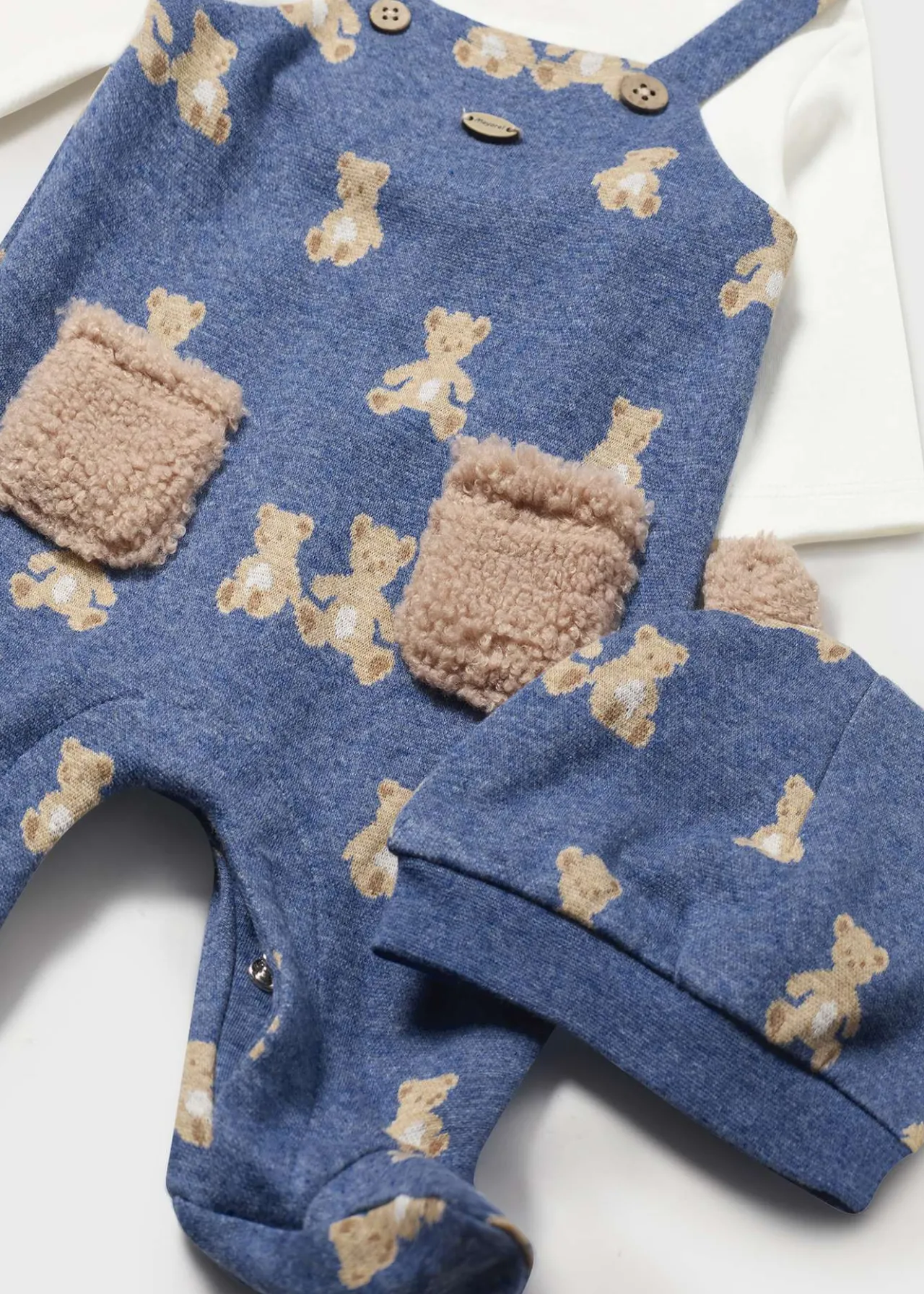 BOY Mayoral Newborn One-Piece and Hat with Ears
