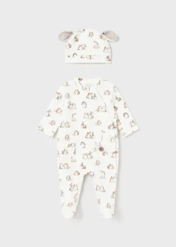 BOY Mayoral Newborn One-Piece with Hat