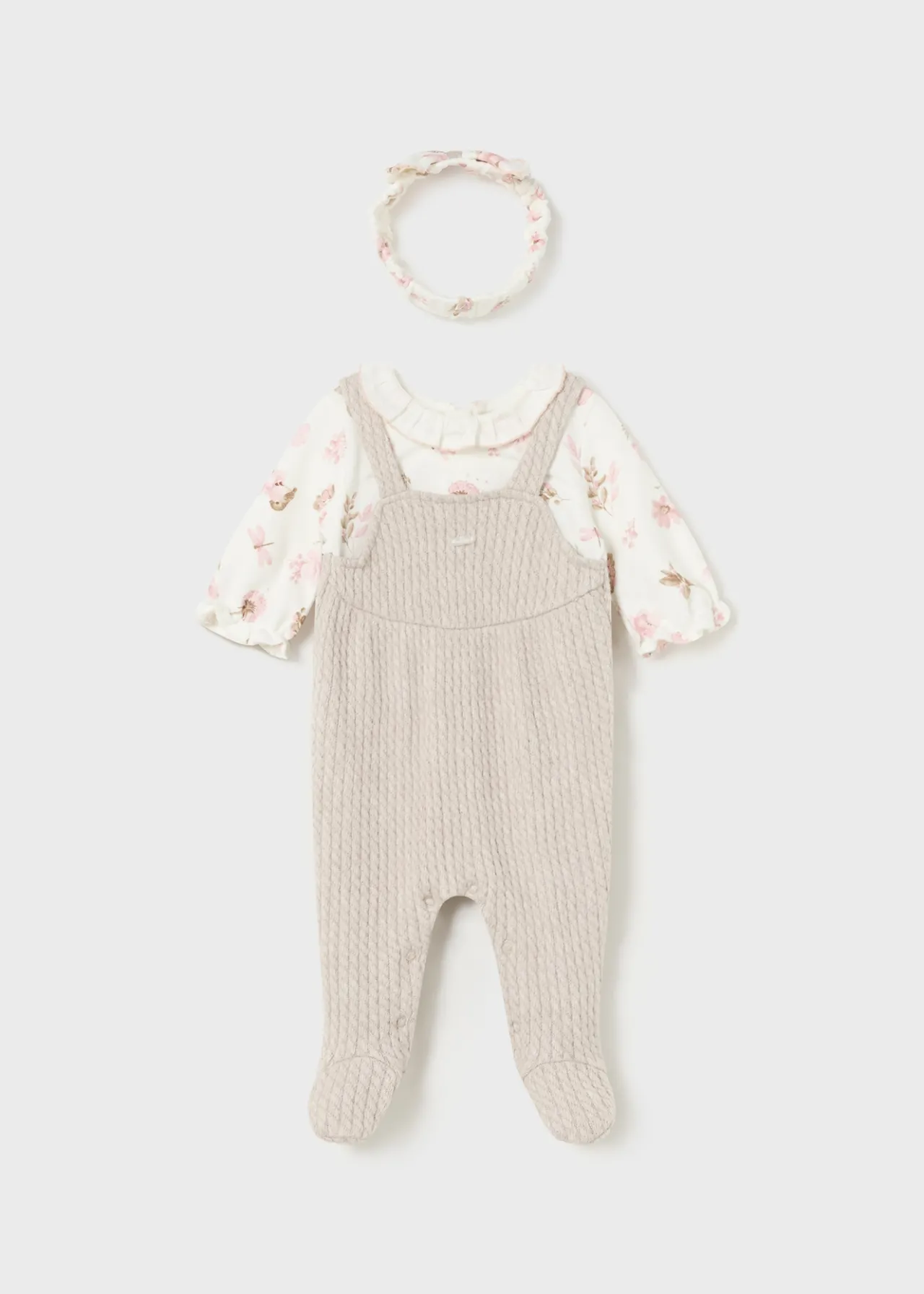 Mayoral Newborn One-Piece with Headband