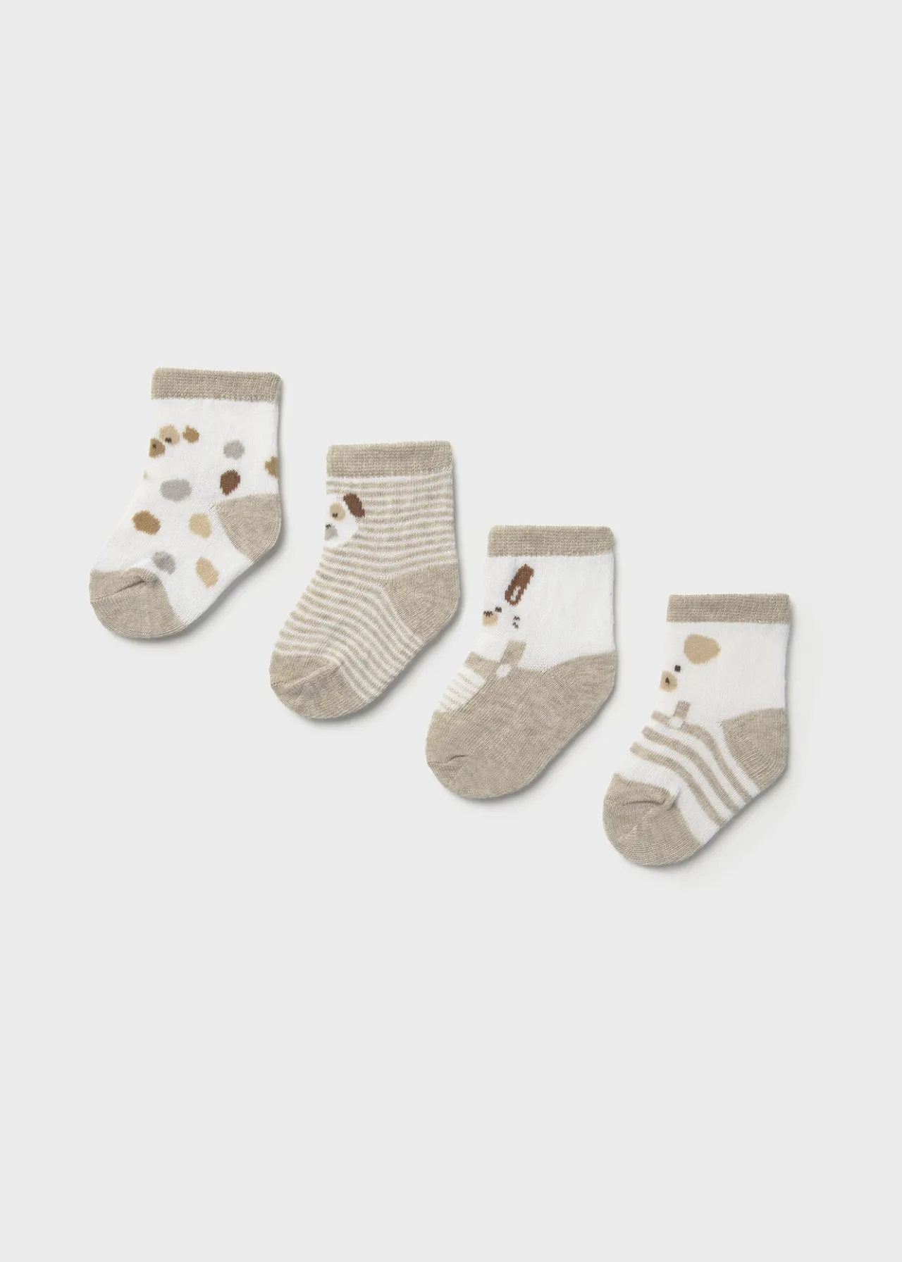 BOY Mayoral Newborn 4-Pack Animal Socks
