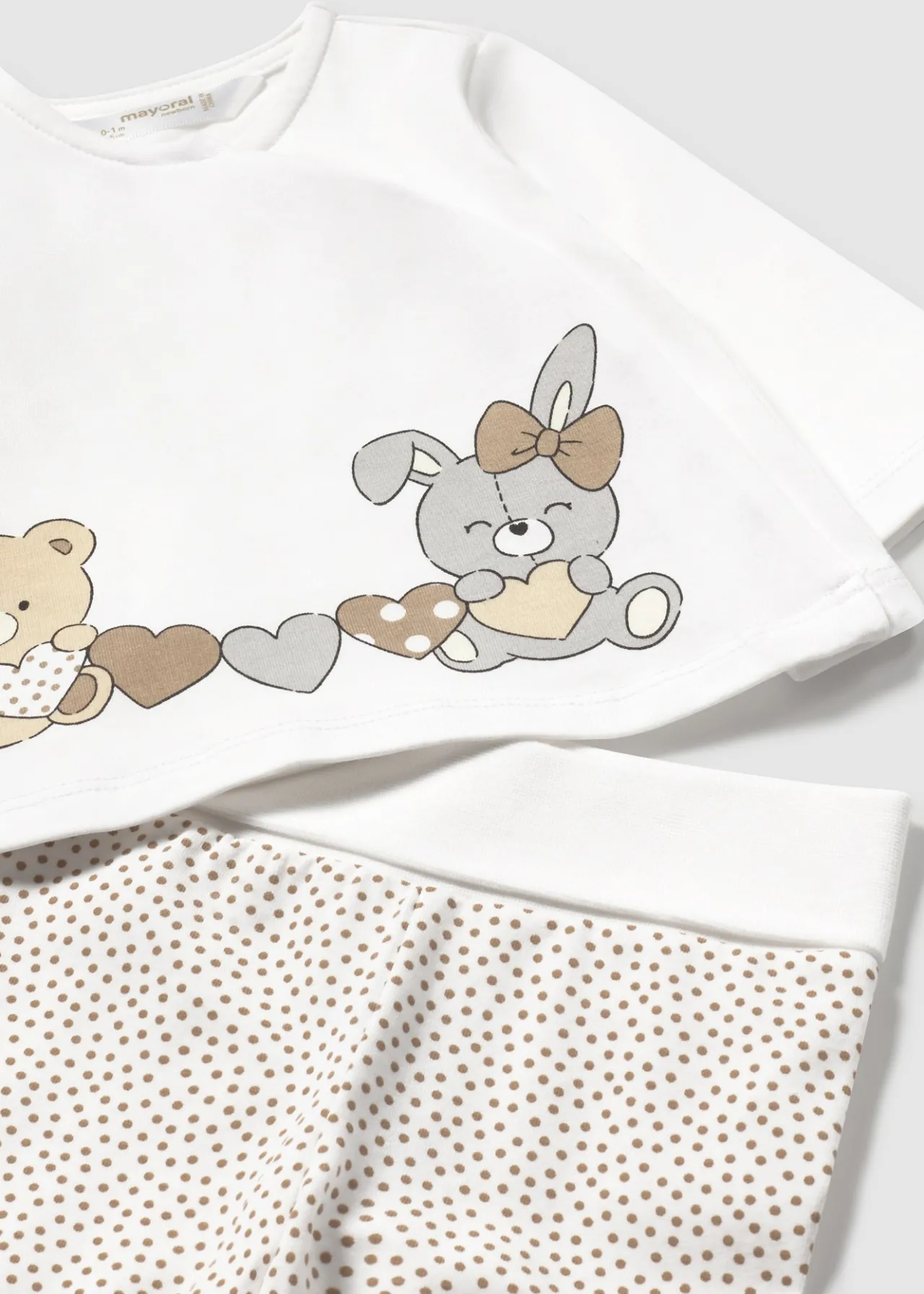 Mayoral Newborn Pants and Long Sleeve Print T-Shirt Set
