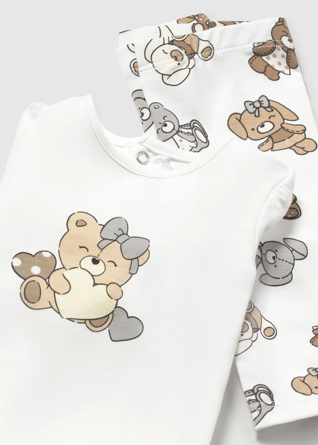 Mayoral Newborn 4-Piece Set with Long Sleeve T-Shirts