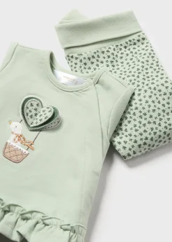 Mayoral Newborn Print Footed Pants and T-Shirt Set