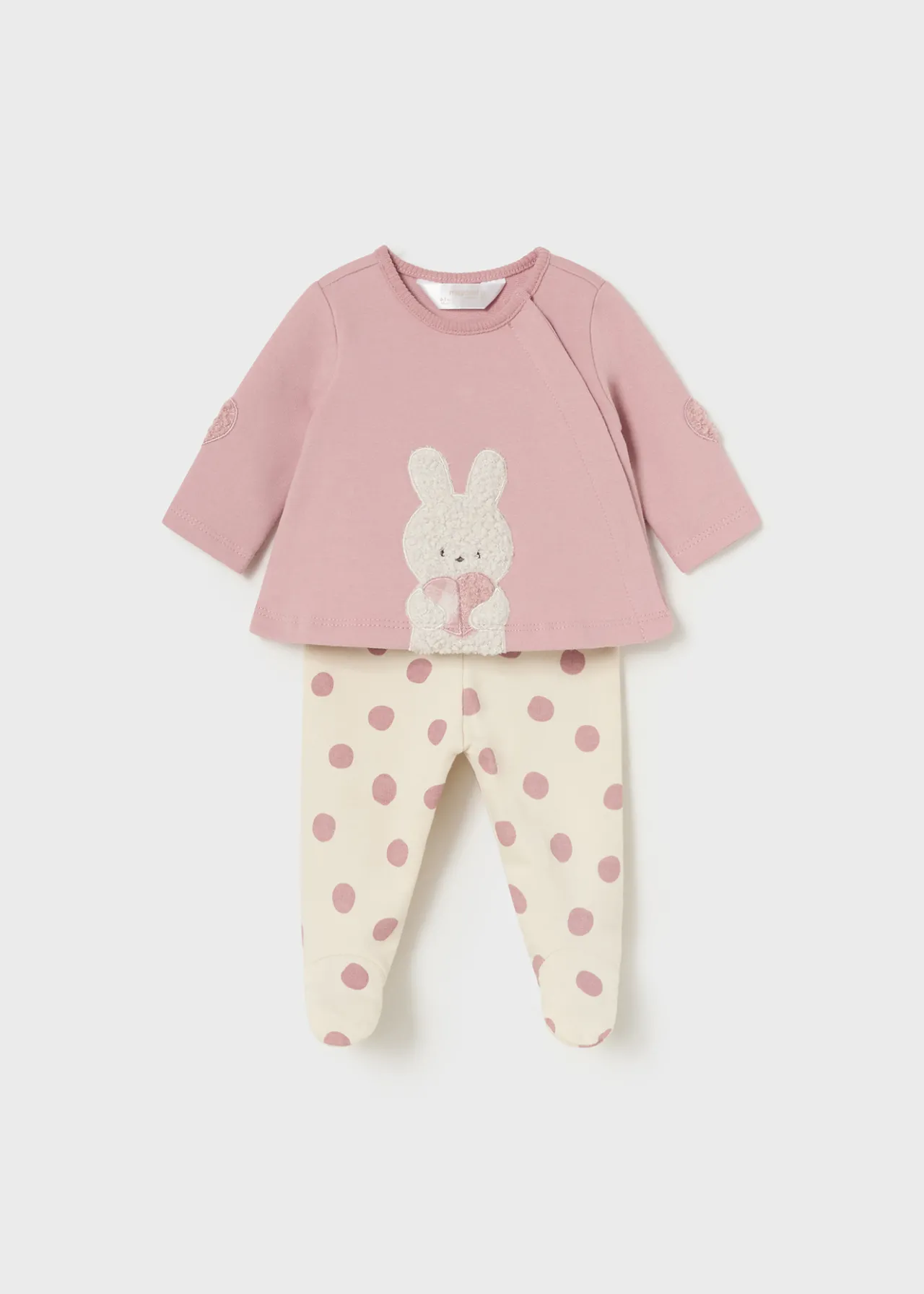 Mayoral Newborn Print Footed Pants and T-Shirt Set