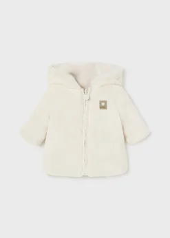 BOY Mayoral Newborn Reversible Faux Fur Coat