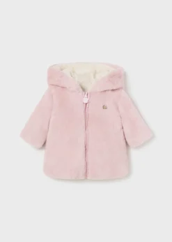 Mayoral Newborn Reversible Faux Fur Coat