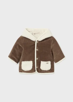 BOY Mayoral Newborn Reversible Faux Sheepskin Coat
