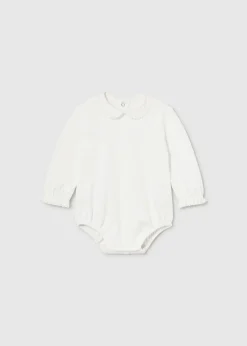 Mayoral Newborn Ruffle Collar Bodysuit