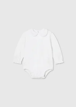 Mayoral Newborn Ruffle Collar Bodysuit