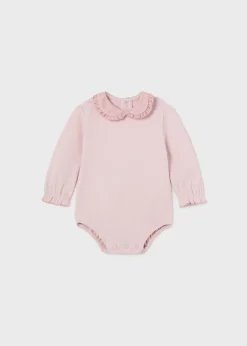 Mayoral Newborn Ruffle Collar Bodysuit