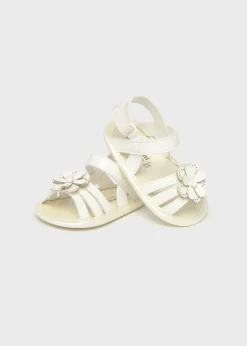 Mayoral Newborn Sandals with Flower