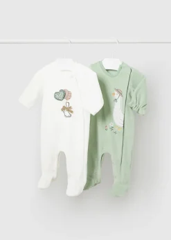 Mayoral Newborn Set of 2 Animal One-Piece
