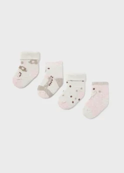 Mayoral Newborn Set of 4 Animal Socks