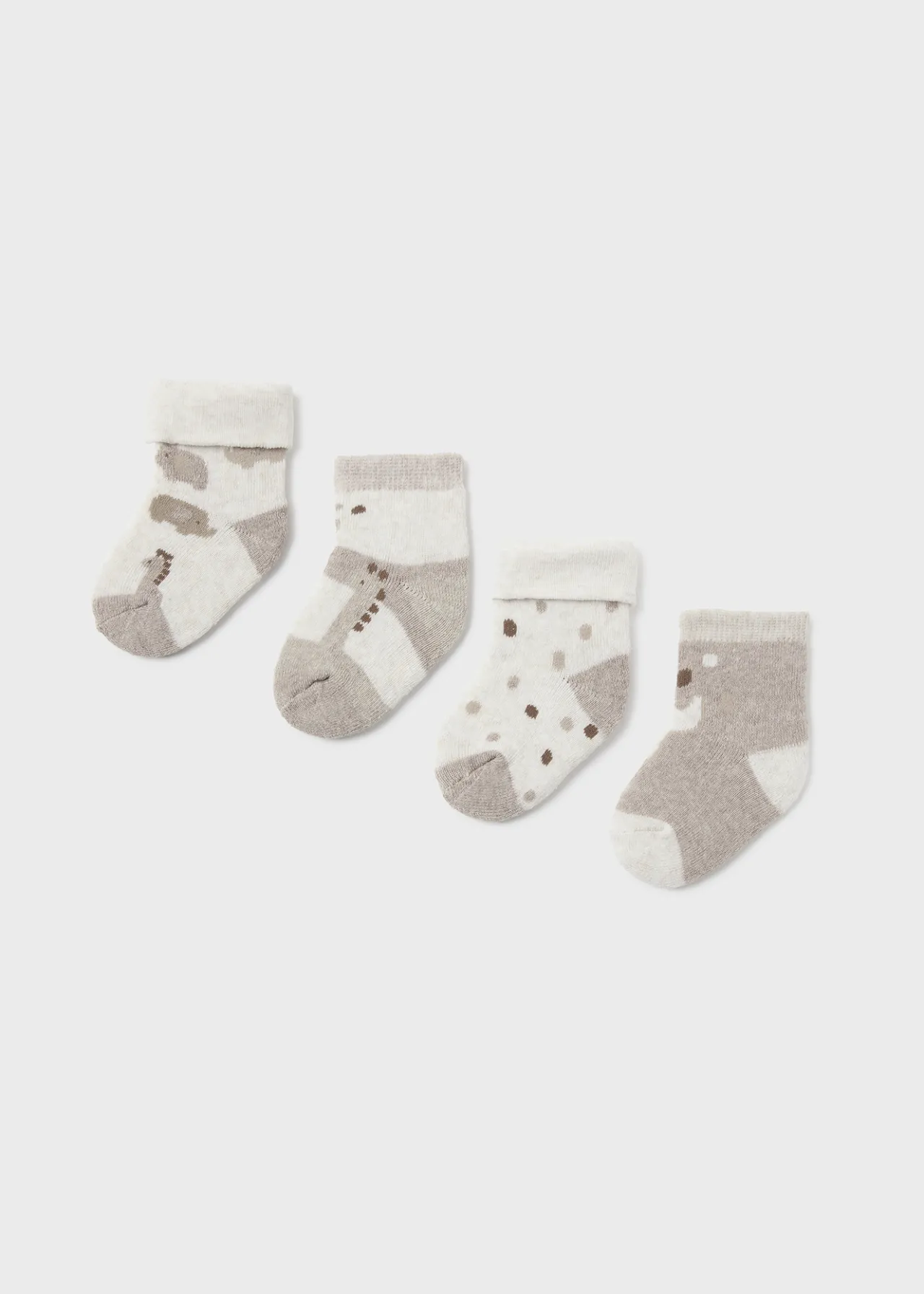 BOY Mayoral Newborn Set of 4 Animal Socks