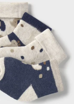 BOY Mayoral Newborn Set of 4 Animal Socks