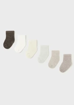 BOY Mayoral Newborn Set of 6 Socks