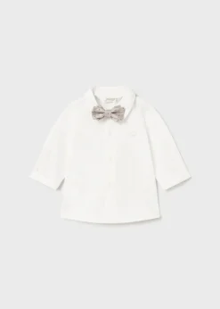 BOY Mayoral Newborn Shirt with Bow Tie