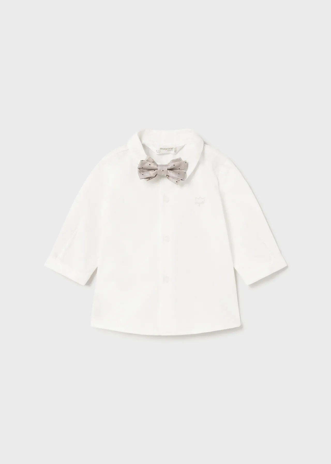 BOY Mayoral Newborn Shirt with Bow Tie