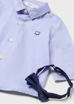 BOY Mayoral Newborn Shirt with Bow Tie