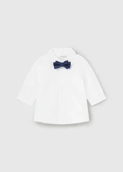 BOY Mayoral Newborn Shirt with Bow Tie