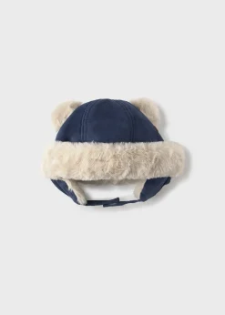 BOY Mayoral Newborn Suede Hat with Ears