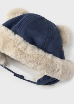 BOY Mayoral Newborn Suede Hat with Ears