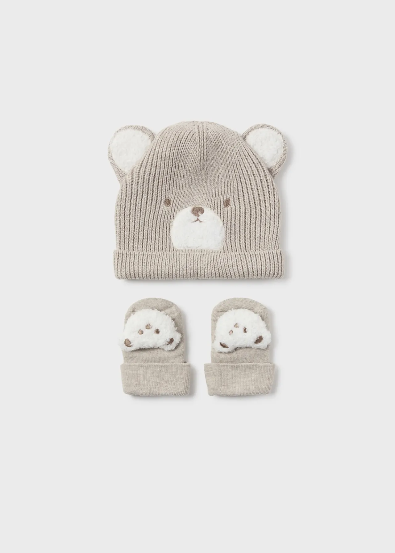 BOY Mayoral Newborn Teddy Hat and Socks Set