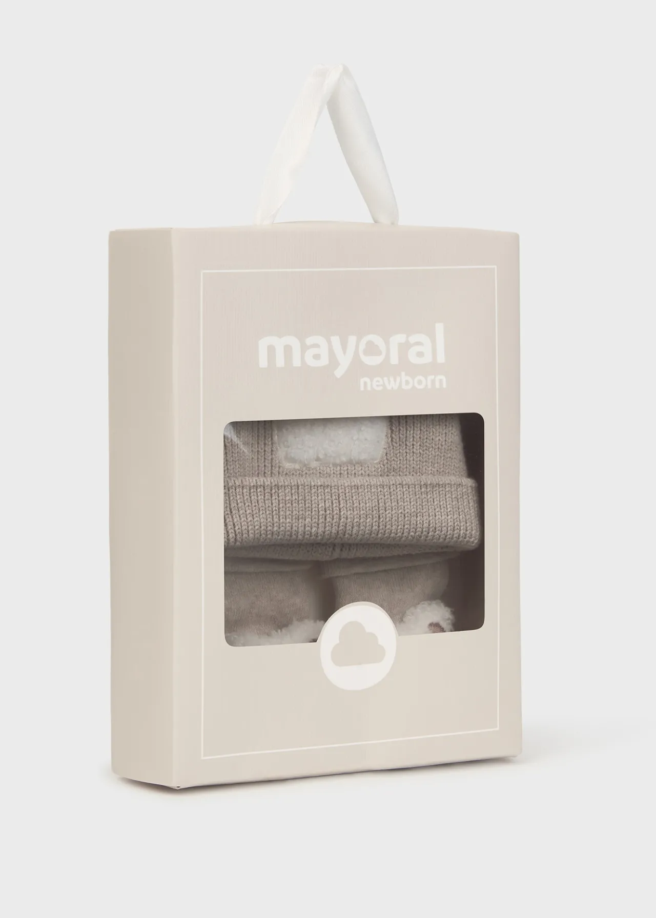 BOY Mayoral Newborn Teddy Hat and Socks Set