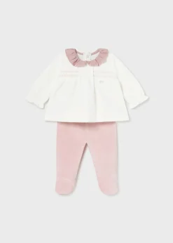 Mayoral Newborn T-Shirt and Footed Pant Set