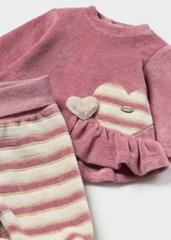 Mayoral Newborn T-Shirt and Striped Pants Set