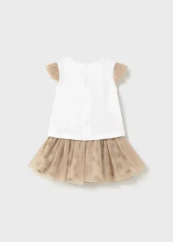 Mayoral Newborn Tulle Skirt and T-Shirt Set